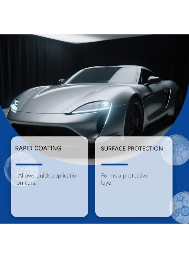 MiMi & BeiBei 120ML Quick Effect Coating Agent for Car, Ceramic Car Coating Spray for Instant Shield Coating Perma-Shine Armor, Full Car Coating Spray for All Colors & Finishes with Small Sponge & Towel - Image 4